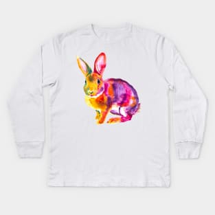 Rainbow Cute Rabbit Kids Long Sleeve T-Shirt